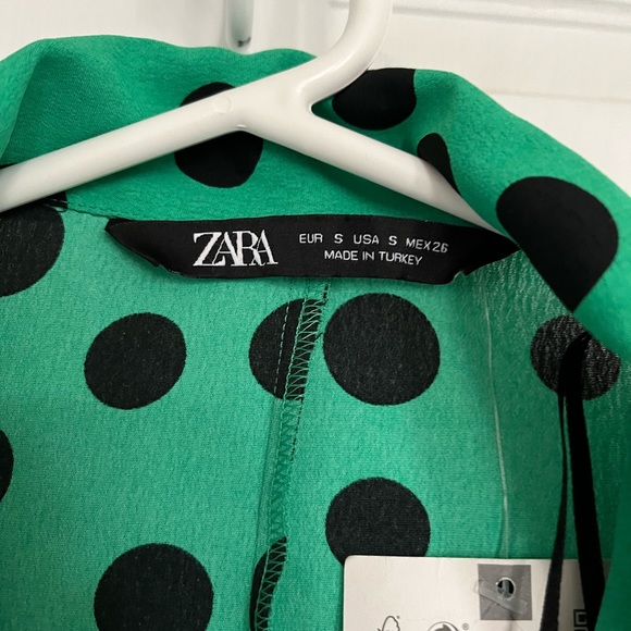 Zara Polka Dot Wrap Blouse - Picture 6 of 7